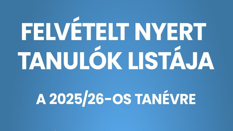FELVÉTELT NYERTEK LISTÁJA
